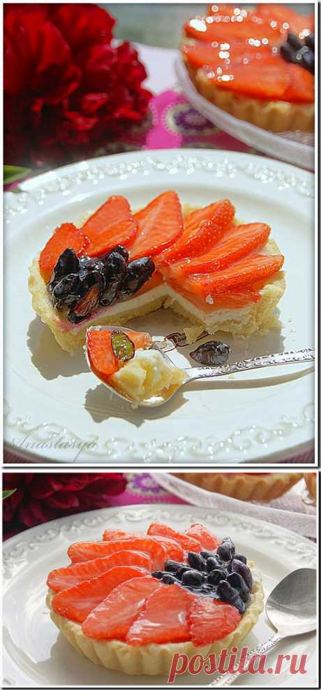 Творожные тарталетки со свежими ягодами
