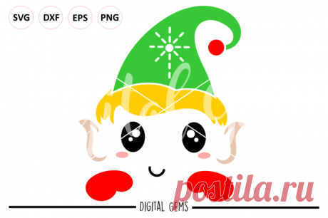 Elf SVG / DXF / EPS / PNG Files By Digital Gems | TheHungryJPEG.com