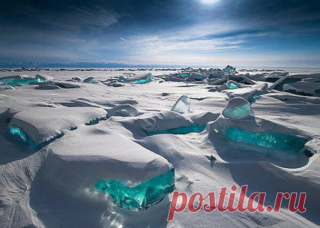 Озеро Байкал зимой! Бирюзовый лед -чудо природы!!!