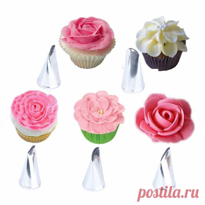 Juego de tijera de flores, bandeja para pasteles, 5 piezas, tulipanes, rosa, elevador de decoración de uñas, Fondant, transferencia de crema, repostería, cocina, 7 unidades - AliExpress