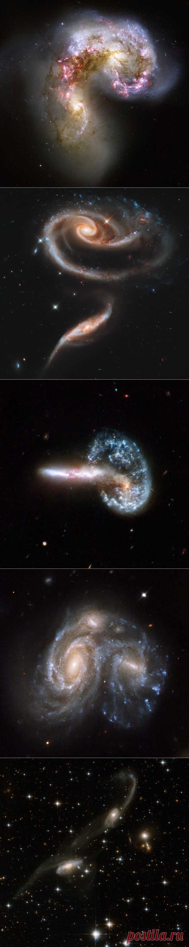 Большая Вселенная — Взаимодействующие галактики — 22 фото