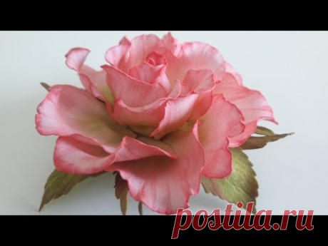 Ручная работа! Роза из фоамирана! часть №1 How to make a rose from foamirana! Part №1