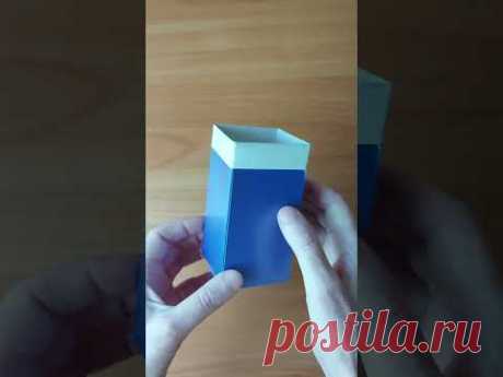 🪚Лучшая ПОДСТАВКА ДЛЯ КАРАНДАШЕЙ И РУЧЕК. Оригами Органайзер. How to make paper pencil box #shorts