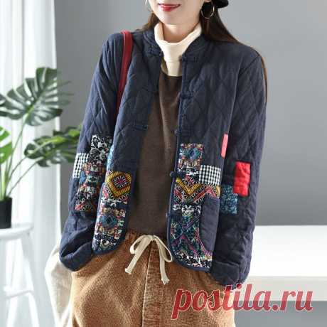 Autumn Winter Arts Style Women Long Sleeve Vintage Short Coat Patchwork Cotton Linen Single Breasted Thicken Jackets S407 [xlmodel]-[custom]-[52142] M:Shoulder:39cm,Bust:104cm,Length:59cm,Sleeve:56cm, L:Shoulder:40cm,Bust:108cm,Length:60cm,Sleeve:57cm, XL:Shoulder:41cm,Bust:112cm,Length:61cm,Sleeve:58cm, XXL:Shoulder:42cm,Bust:116cm,Length:62cm,Sleeve:59cm, 3XL:Shoulder:43cm,Bust:120cm,Length:63cm,Sleeve:60cm, Notes:Error within 1-3cm due