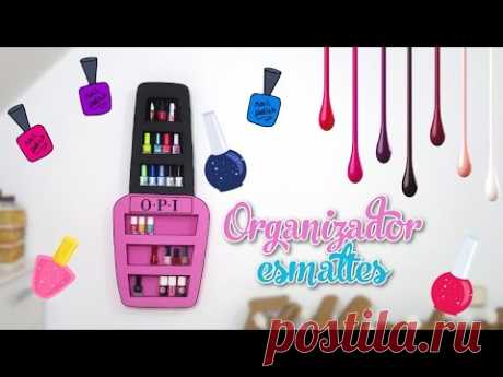 organizador para tus esmaltes de uñas con diseño original OPI - manualidades para decorar - YouTube