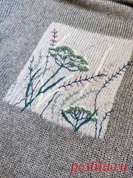 Вышивка на вязаном изделии. Идеи для вдохновения. | Вязание с Irina Bronya | Дзен