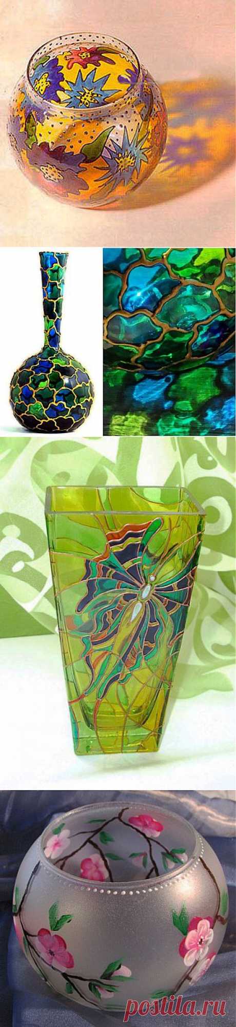 Роспись стеклянных ваз своими руками | Интерьер и Дизайн