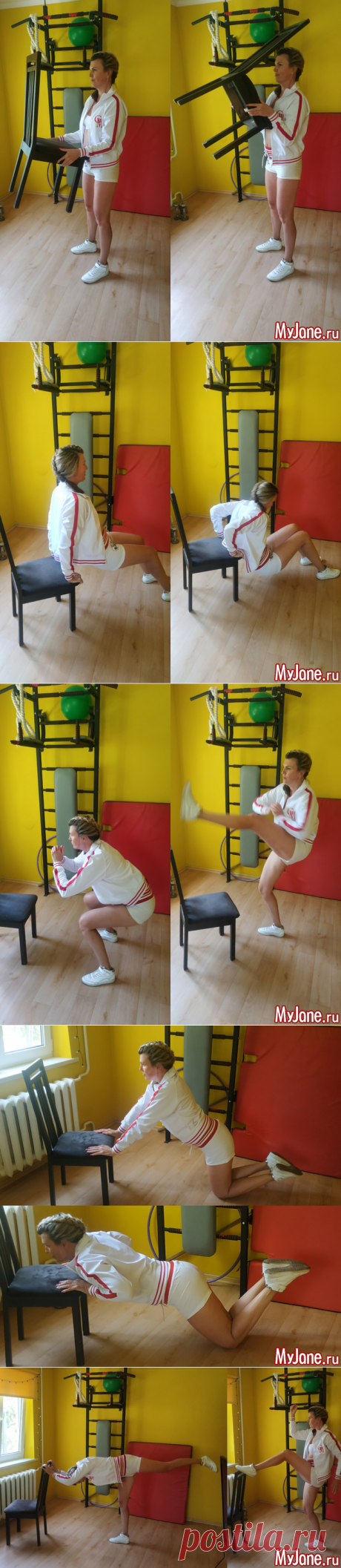 11 упражнений со стулом, которые заменят тренировку в тренажерном зале - фитнес, упражнения, тренировка, домашние тренировки