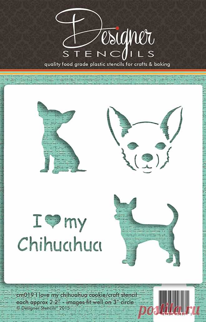 Amazon.com: I Love My Chihuahua Cookie y Craft Stencil CM019 by Designer Stencils: Kitchen & Dining
