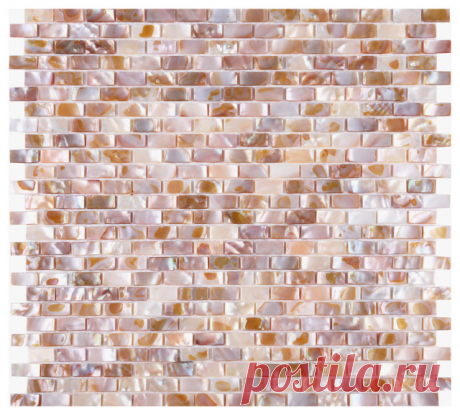 B03S Walls Tiles Mother of Pearl Shell Tile Mosaic I-Shaped Rectangle Home Decor - Beach Style - Mosaic Tile - by Art coverings