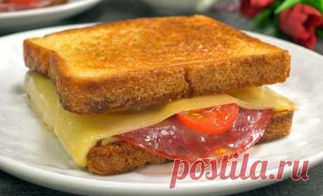 Горячий бутерброд на сковороде - пошаговый рецепт с фото и видео от Всегда Вкусно!