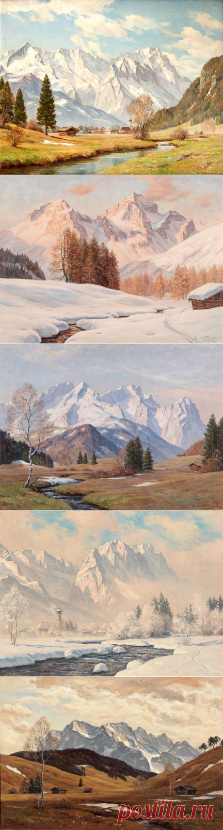 Горные пейзажи немецкого художника Эрвина Кеттермана, за картинами которого гоняются ценители искусства