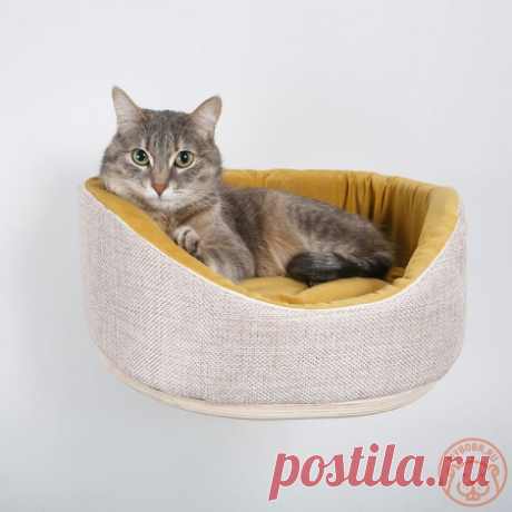 Купить настенную полочку с лежанкой «Йори-2» для кошек по низкой цене с доставкой на сайте "Мы Бобры"