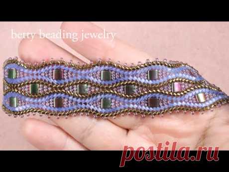 Beautiful and elegant beaded bracelet with Tila beads .jewelry making at home.beading tutorials