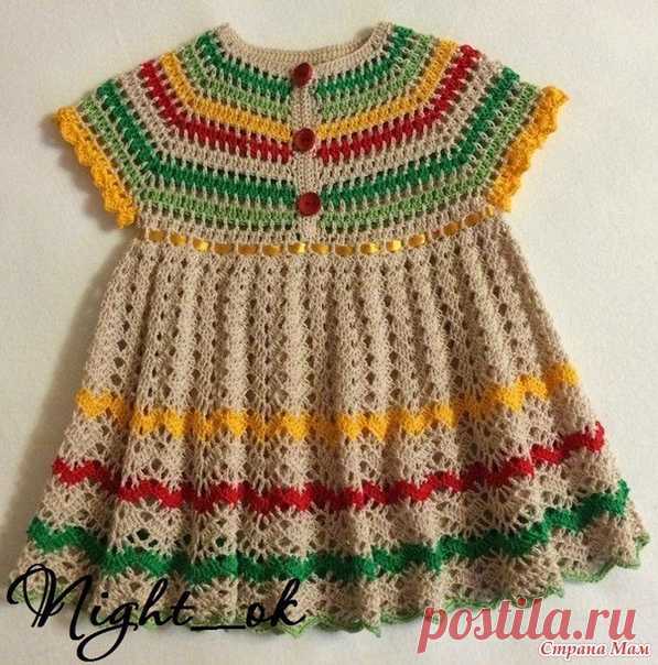 #вязание_для_детей@modnoe.vyazanie
Платье для девочки. Схема.