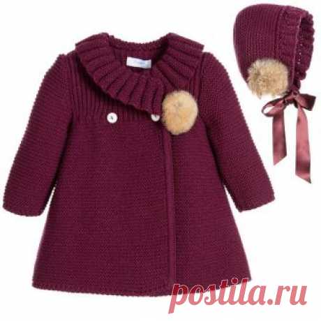 Foque - Baby Girls Burgundy Kn