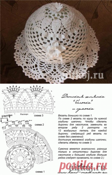 Панамка крючком » Ниткой - вязаные вещи для вашего дома, вязание крючком, вязание спицами, схемы вязания