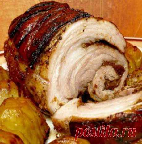 Как приготовить свиной рулет - правильно запекаем свиную брюшину в духовке - Onwomen.ru