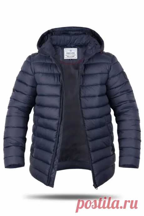Купить Зимняя куртка мужская Freever GF 8218 темно-синяя по низкой цене в интернет-магазине FREEVER