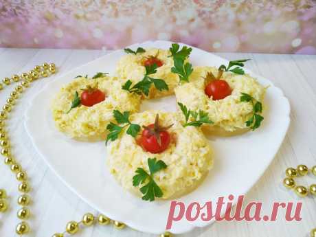 Сырная закуска на ананасовых кольцах – пошаговый рецепт с фотографиями