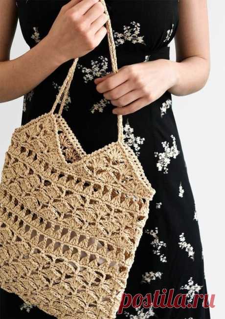 Модные сумки из рафии, джута и других материалов (25 идей со схемами) | Рукоделие Светлана Лосева Модное вязание | Дзен