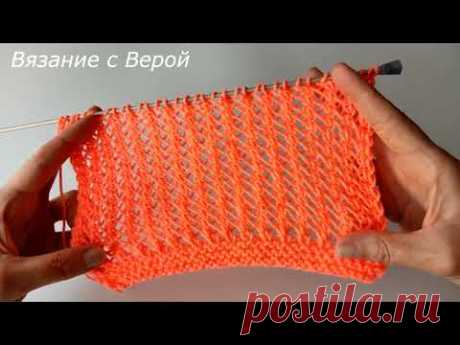 ЧТО❗ВСЕГО 1 РЯД❓ Лёгкий летний ажурный узор спицами#knittingpattern#ажурныйузорспицами