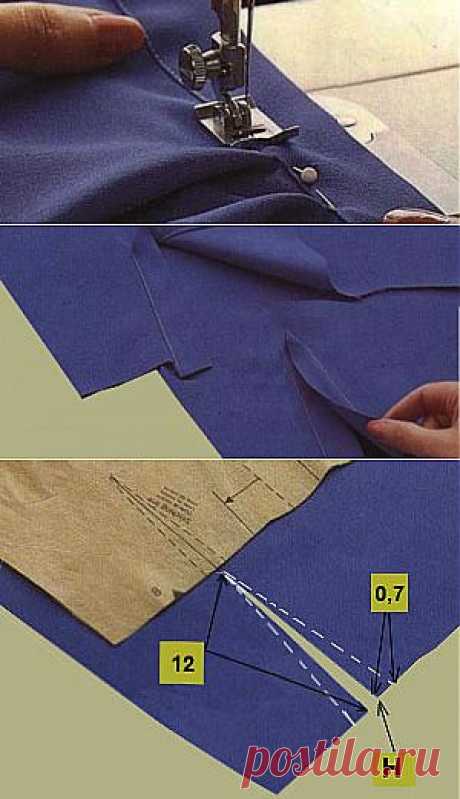 Разрез рукава | Обработка разреза рукава на рубашках, блузках