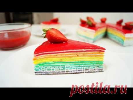 РАДУЖНЫЙ ТОРТ ИЗ БЛИНЧИКОВ. ВОСХИТИТЕЛЬНЫЙ БЛИННЫЙ ТОРТ | RAINBOW CAKE