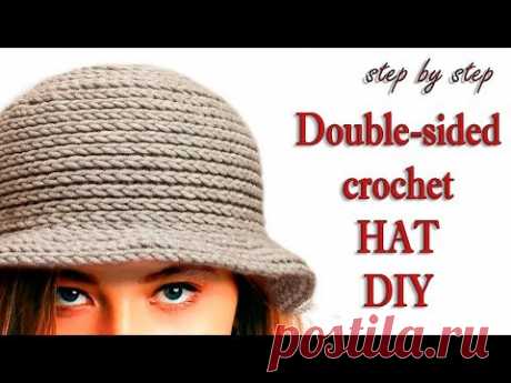 Шляпа крючком МК шаг за шагом / DIY Crochet woman Soft Hat Step by Step