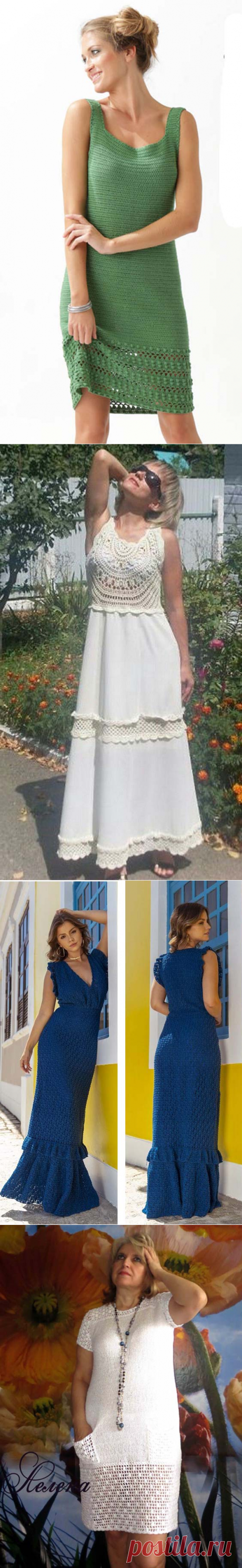 Платье крючком для женщин: 17 летних платьев со схемами и описанием