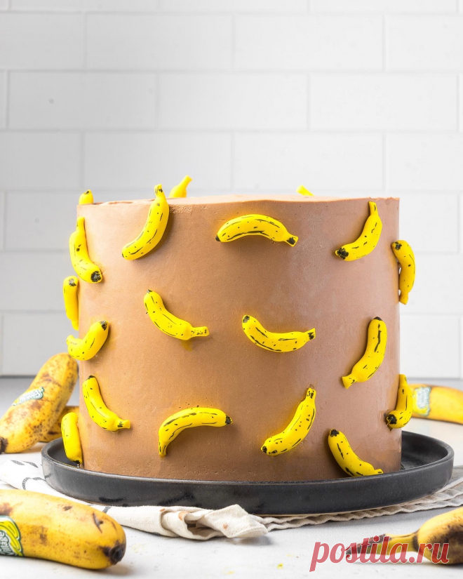 Бисквитный торт с бананами и шоколадом «Ямайка» | Andy Chef (Энди Шеф) — блог о еде и путешествиях, пошаговые рецепты, интернет-магазин для кондитеров |