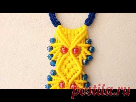 Macrame Beautiful New Design Mobile Holder Tutorial In Hindi !! Macrame Mobile Hanger !! Full HD Par