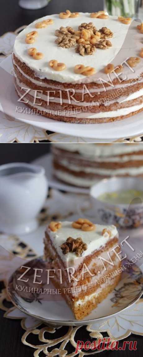 Медовый торт в мультиварке со сметанным кремом и грецкими орехами&amp;nbsp;-&amp;nbsp;домашние рецепты с фото