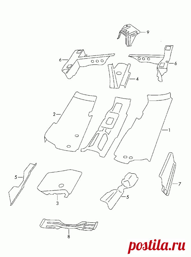 Детали нижней части кузова Skoda Roomster