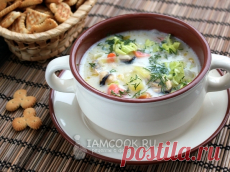 Суп «Клэм чаудер» с морепродуктами и рыбой — рецепт с фото