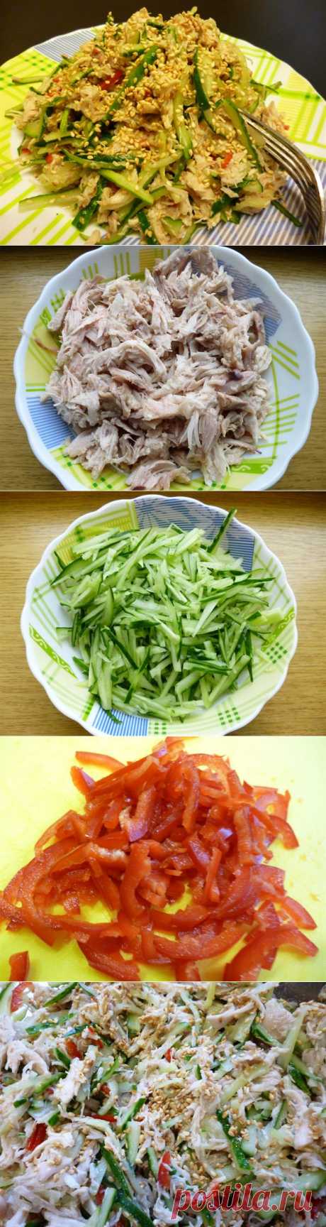 Вьетнамская кухня, рецепт: Салат с курицей и огурцами по-вьетнамски
