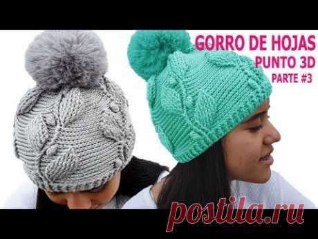 Gorro de Hojas a crochet FACIL [PARTE #3]