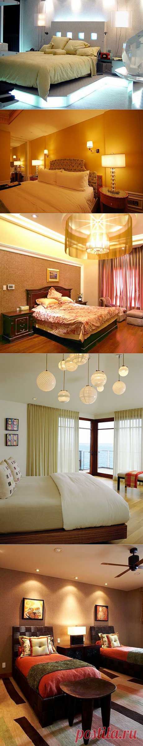 Освещение в спальне: виды светильников и декоративная подсветка | Дом Мечты