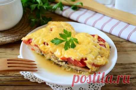 ​Баклажаны запеченные с сыром и куриной грудкой