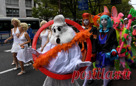 Парад в Кавасаки посвященный Хэллоуину | Чёрт побери