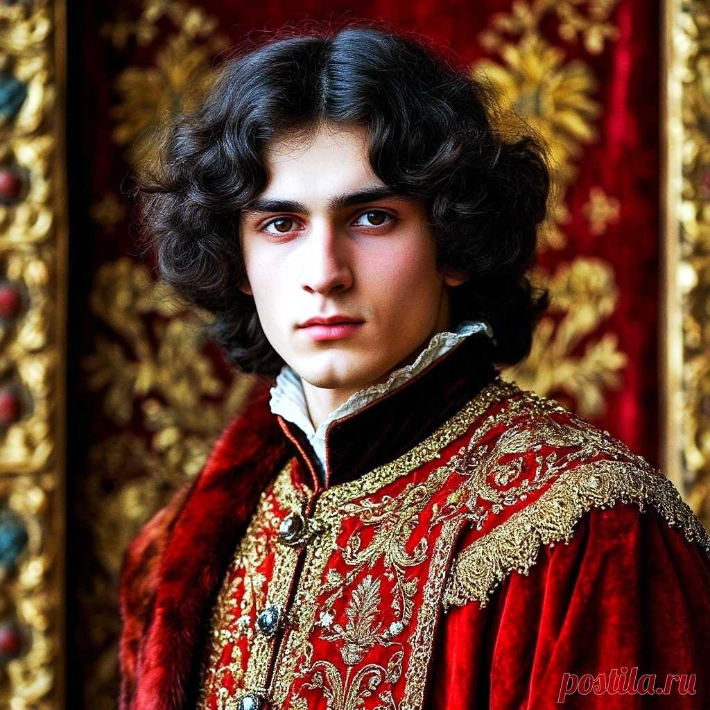 ФЁДОР БАСМАНОВ, юный царский фаворит, Древняя Русь, 16 век - ДОСЛОВНЫЙ ПРОПМТ. (нейросеть Шедеврум).
