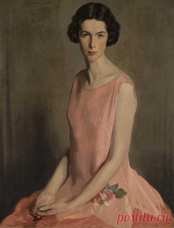 . Художник Герберт Джеймс Ганн / Sir Herbert James Gunn (Шотландия, 1893-1964).  Первая жена художника (Гвендолин Торн) (Wife of the Artist (Gwendoline Thorne)). 1925