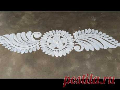very simple door alpona design / ugadi rangoli designs 2021 / Ugadi muggulu / gudi padwa rangoli