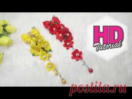 DIY - Bros Dagu Juntai || Tutorial Simple Kanzashi Flower || Satin Ribbon Flower || HD Tutorial