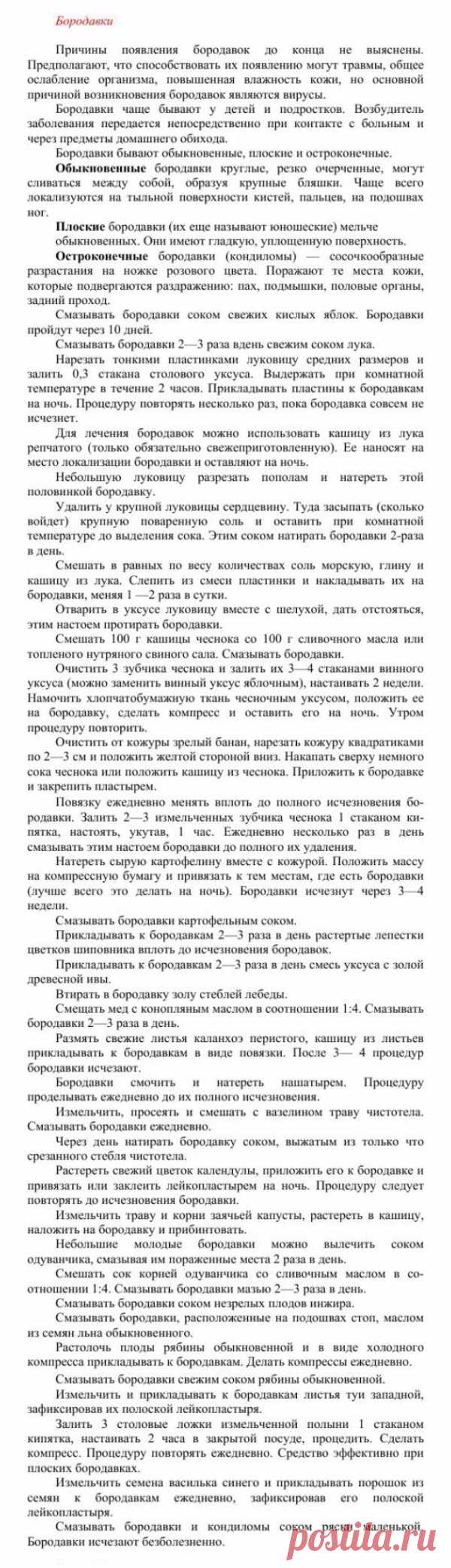 Бородавки. Травник. Золотые рецепты народной медицины. Универсальный |  БОЛЯЧКИ: КОЖНЫЕ | Постила