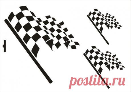 UMR-Design W-218 Race Flag Textile- / wallstencil Size A5: Amazon.fr: Cuisine & Maison
