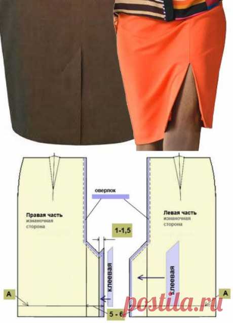Шлица на юбке | Технология обработки шлицы на юбке