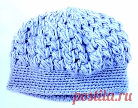 Зимняя шапка-берет крючком со схемой | ВЯЗАНИЕ ШАПОК: женские шапки спицами и крючком, мужские и детские шапки, вязаные сумки