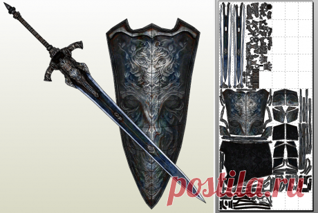 Greatsword+shield of Artorias (untainted) PDO/PDF Download ZIP(205MB) from MediaFire:&nbsp; www.mediafire.com/download/rrj&hellip; *DeviantArt doesn't host files over 200MB, so MediaFire ONLY. Page for templates of Abyss-corrupted and (Cursed) var...