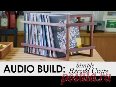 Simple Walnut Record Crate | DIY Home Audio